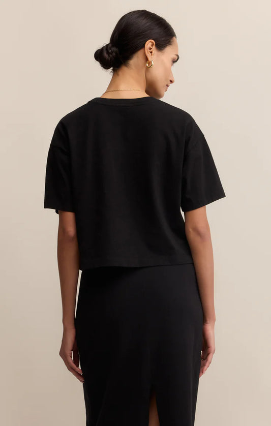 On The Go Cotton Jersey Tee - True Black