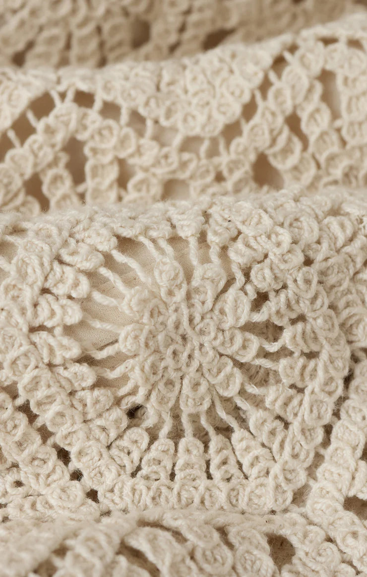 Raquel Lace Cropped Top - Natural
