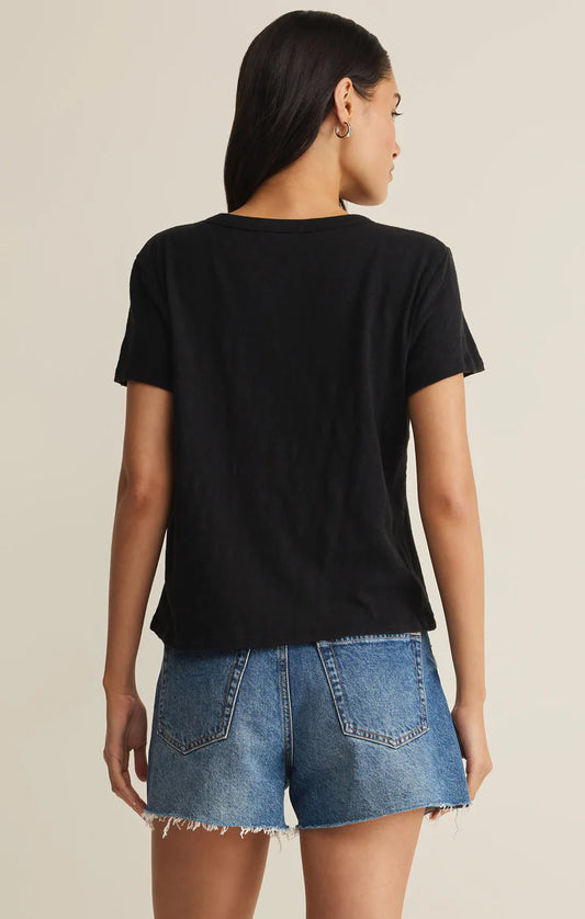 Junie Slub Tee - Black