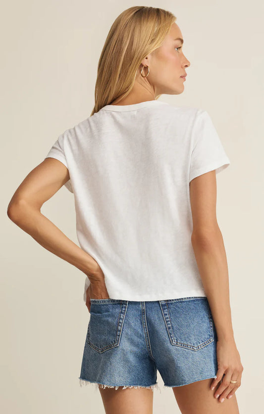 Junie Slub Tee - White