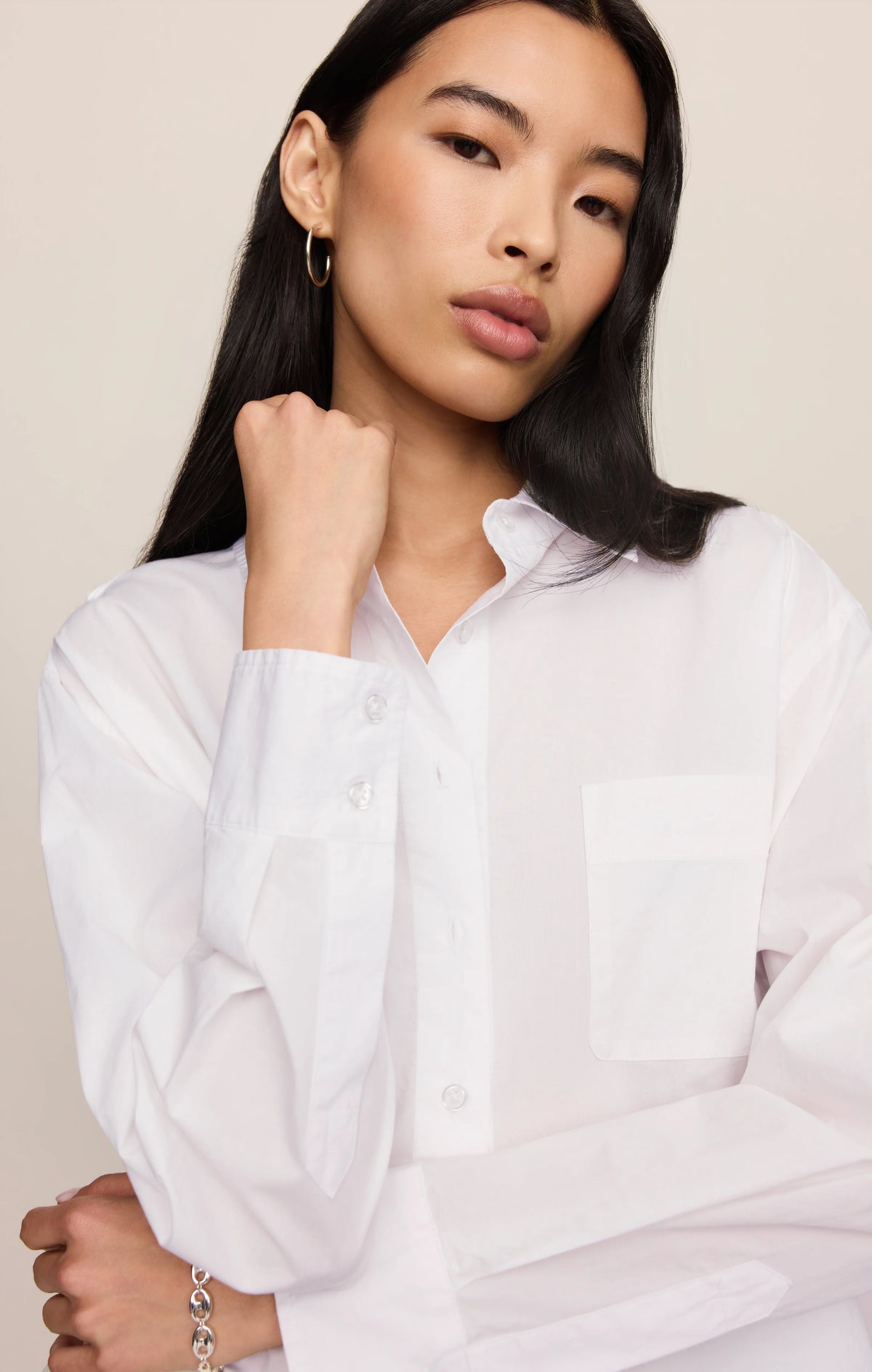 The Gallery Button Up - White