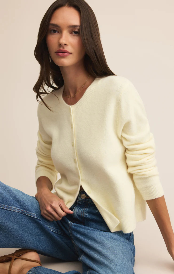 Medina Cozy Cardigan - Mellow Yellow