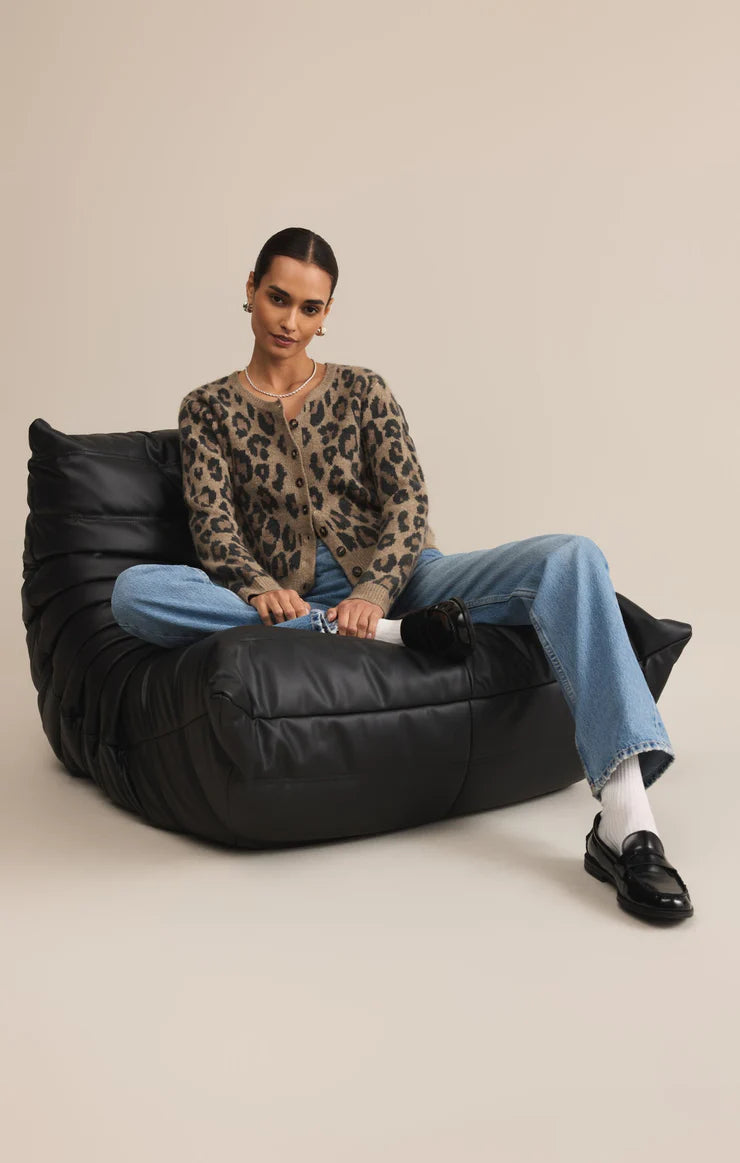 Outlook Leopard Cardigan - Desert Tan