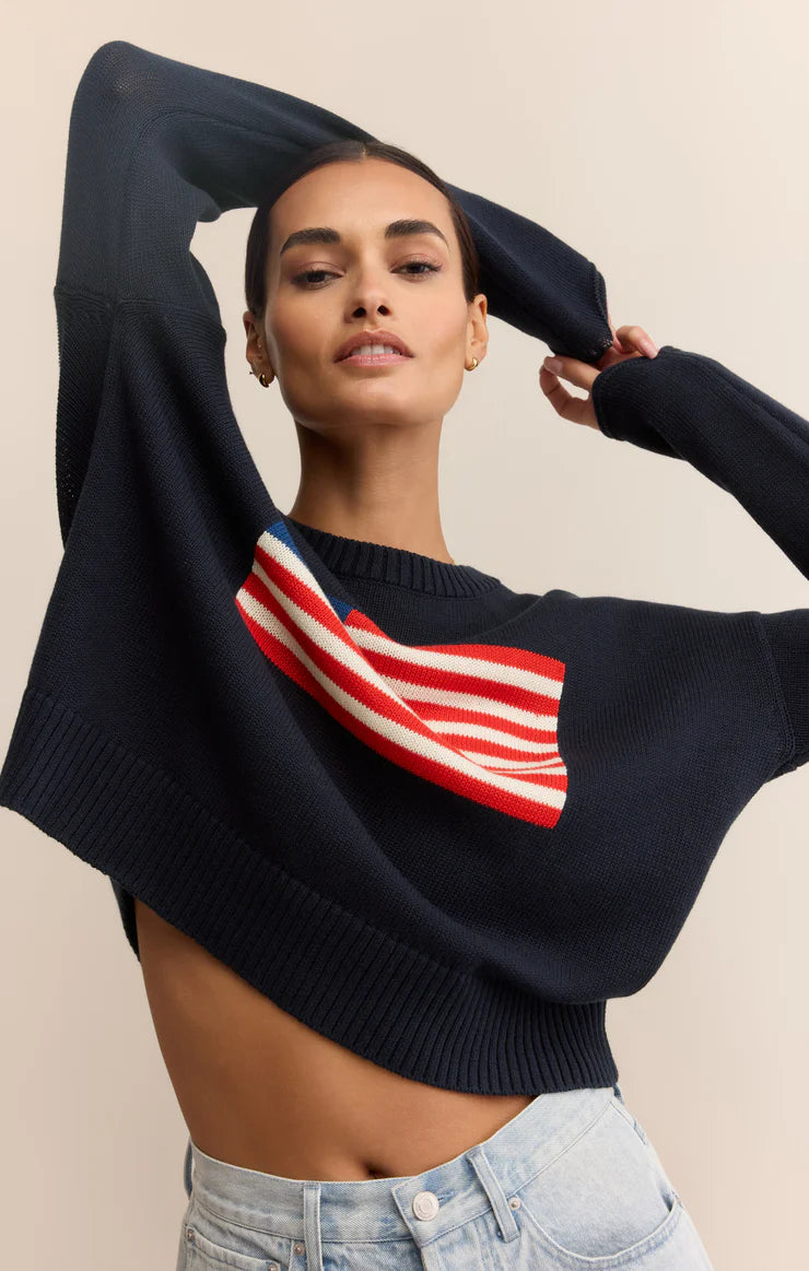 Sienna Patriot Sweater - Eclipse