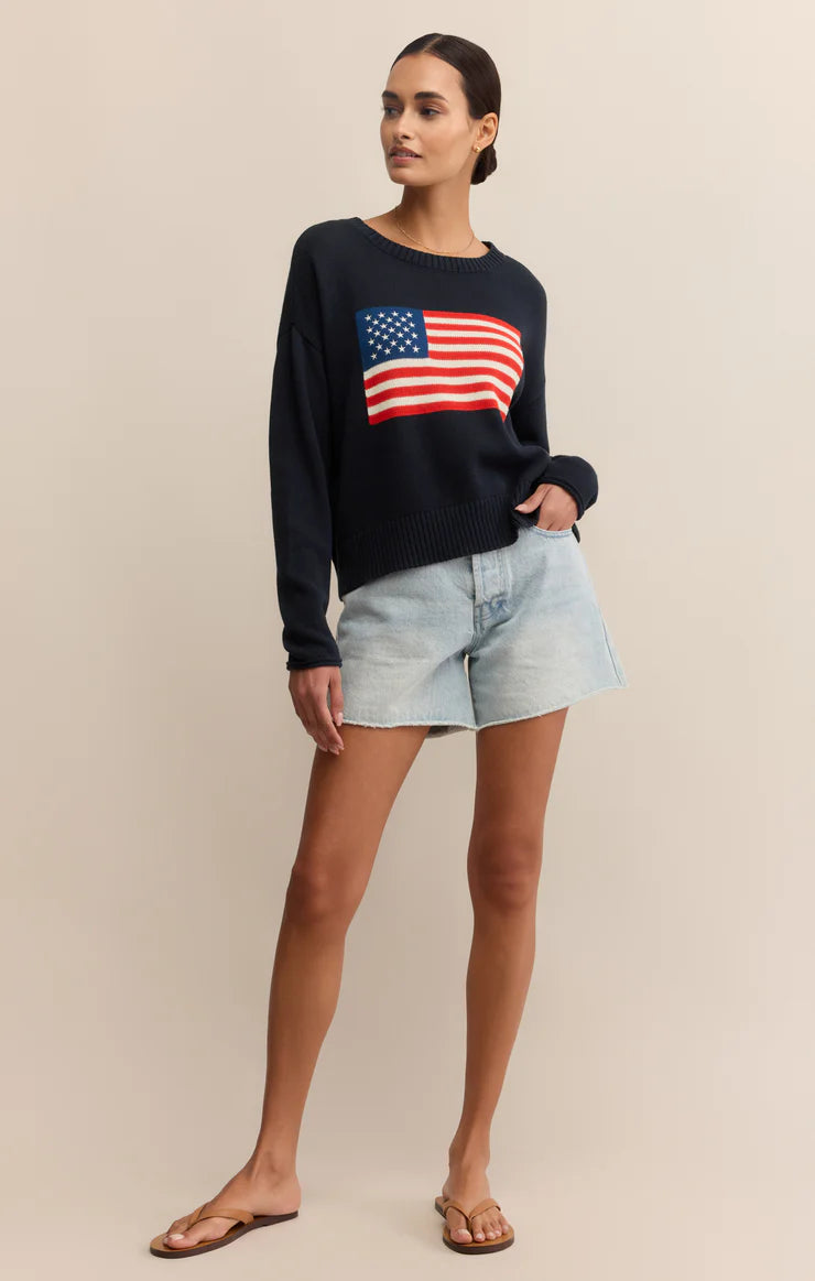Sienna Patriot Sweater - Eclipse
