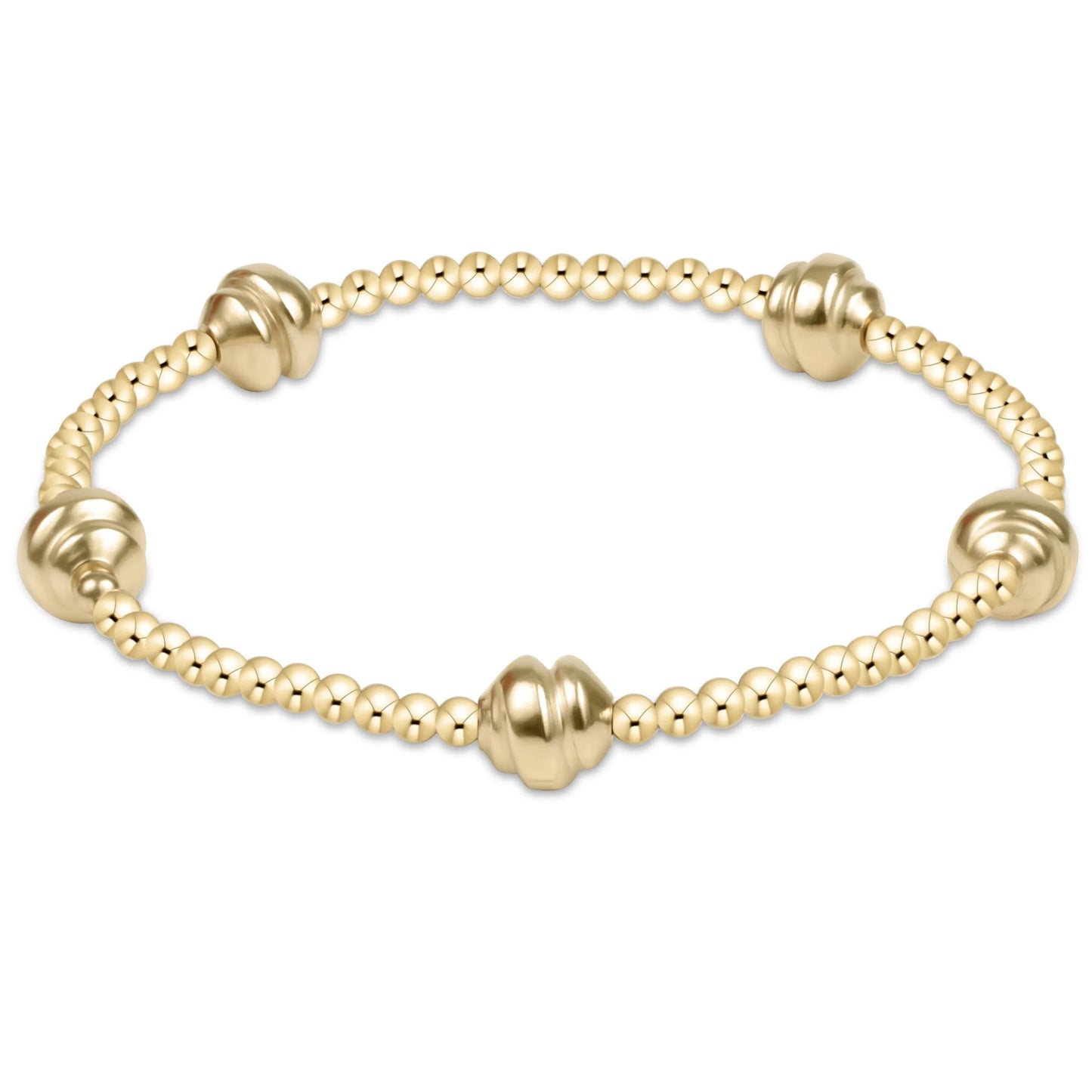 eNewton - Admire Small Gold 2.5mm Bead Bracelet - Gold