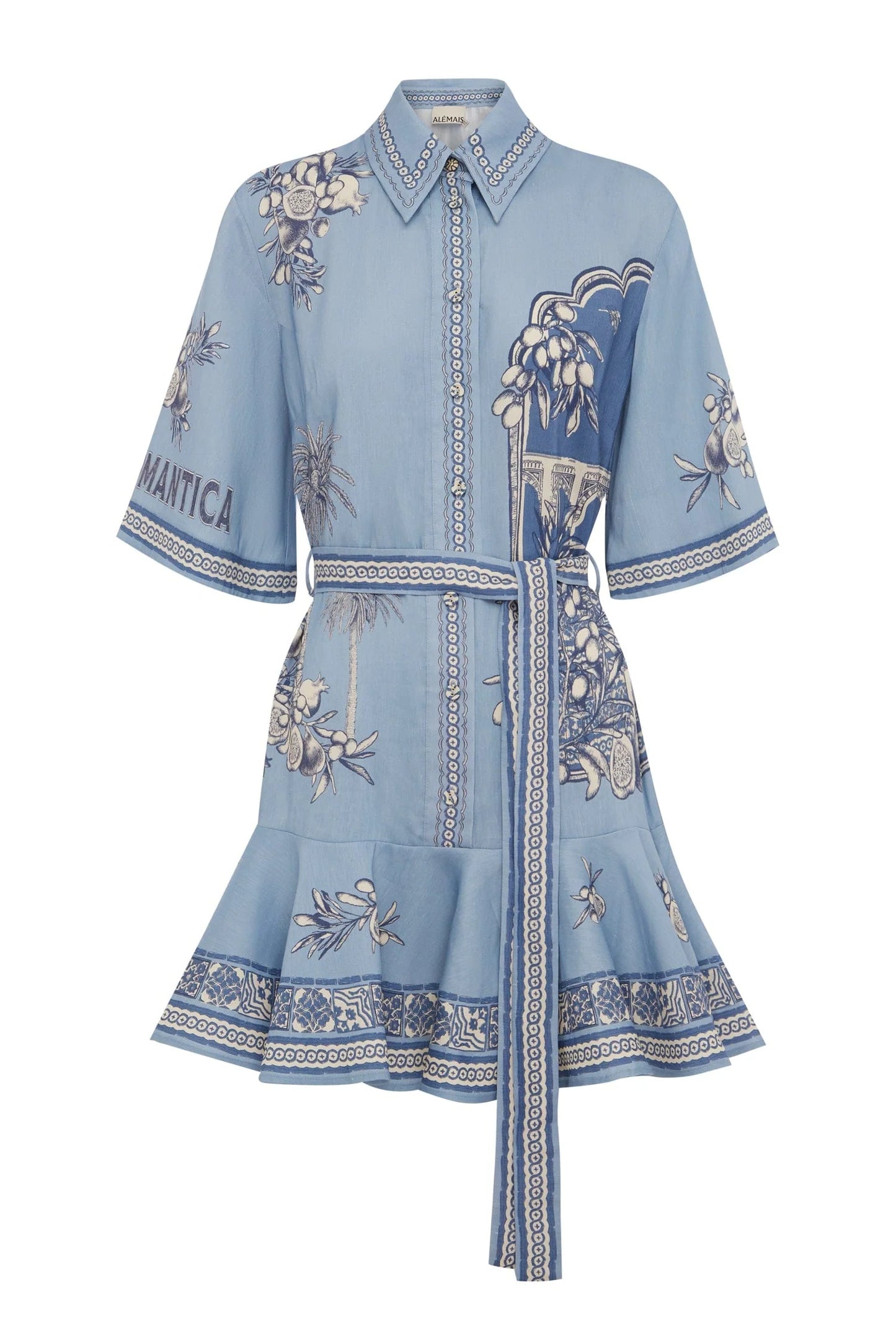 Villa Romantica Mini Dress - Blue