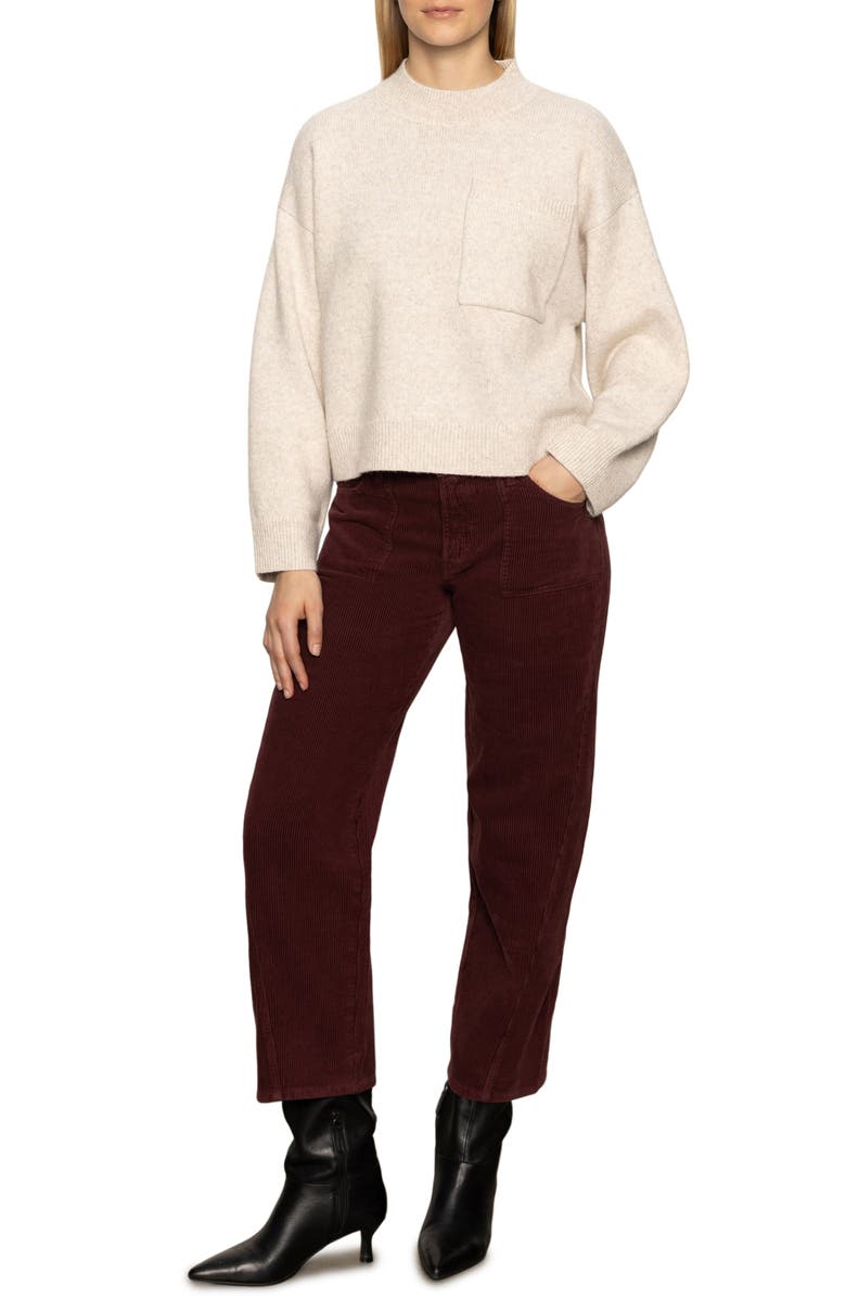 Chest Pocket Crewneck Sweater - Heather Pearl