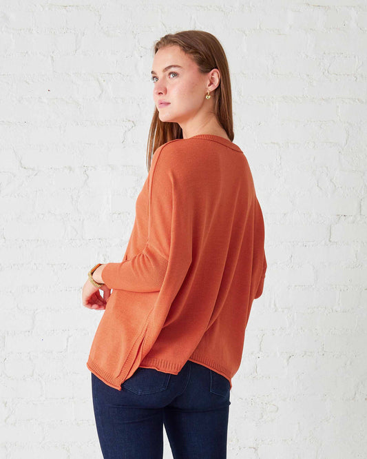 Catalina Crewneck Sweater - Burnt Orange