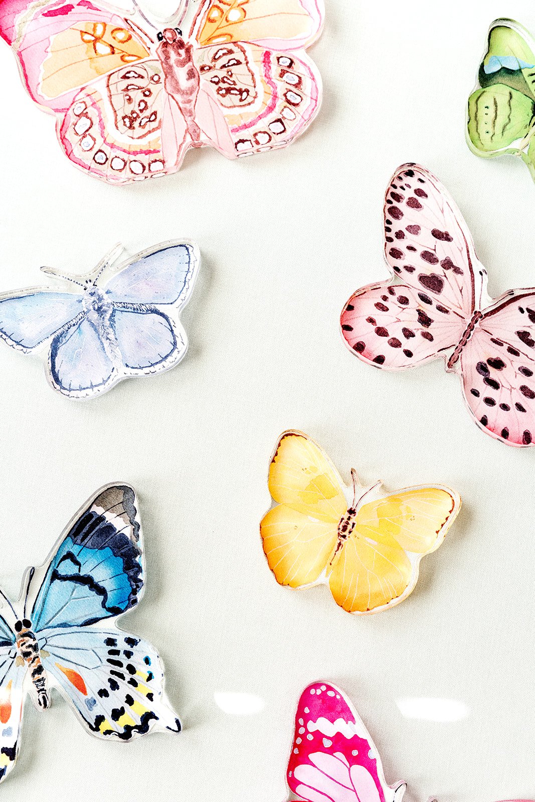 Yellow Butterfly Acrylic Art Block