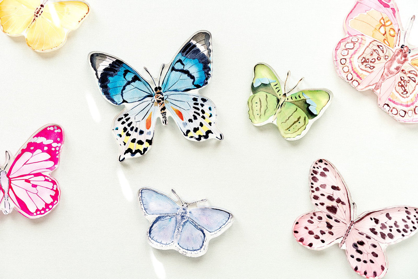 Green Butterfly Acrylic Art Block