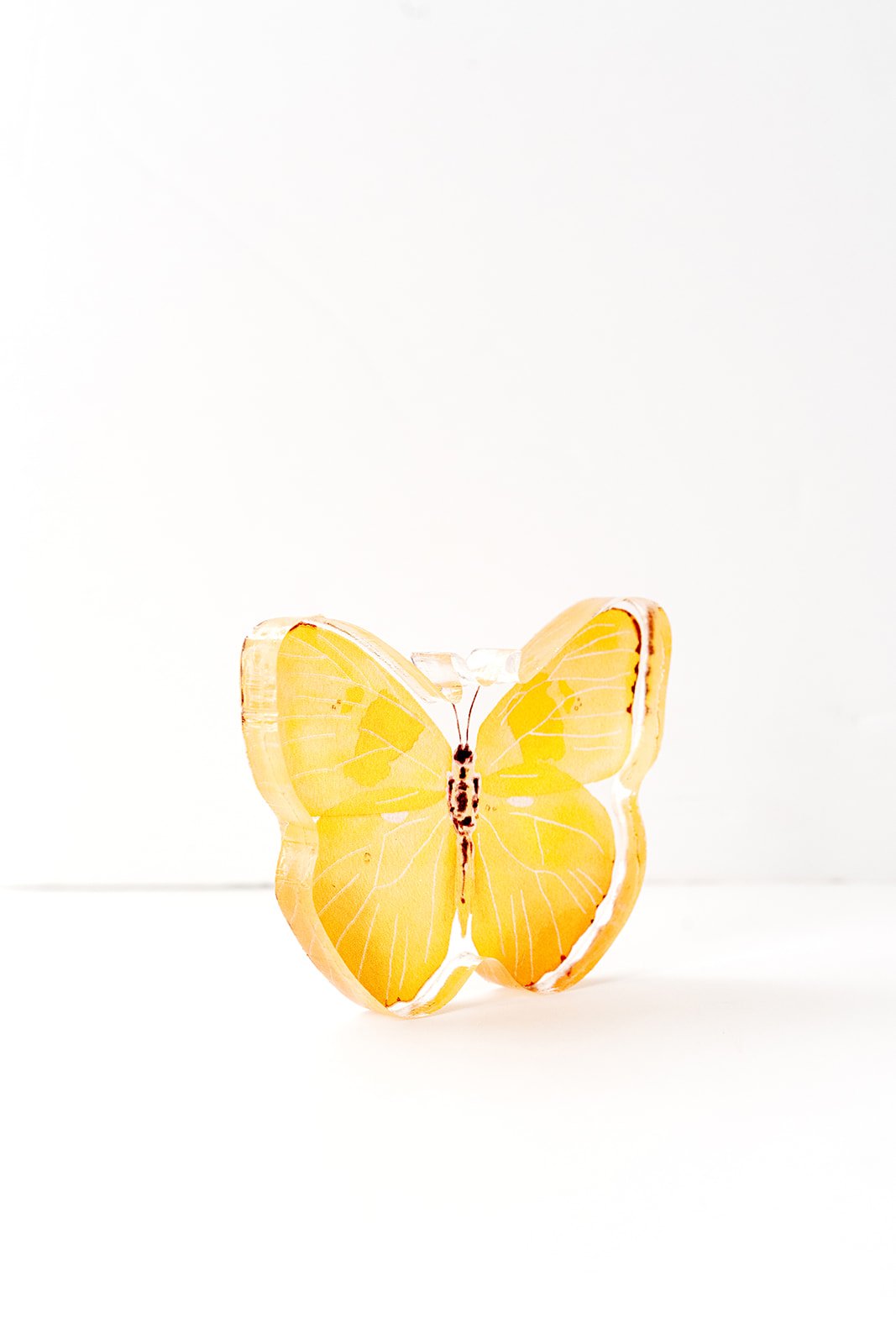 Yellow Butterfly Acrylic Art Block