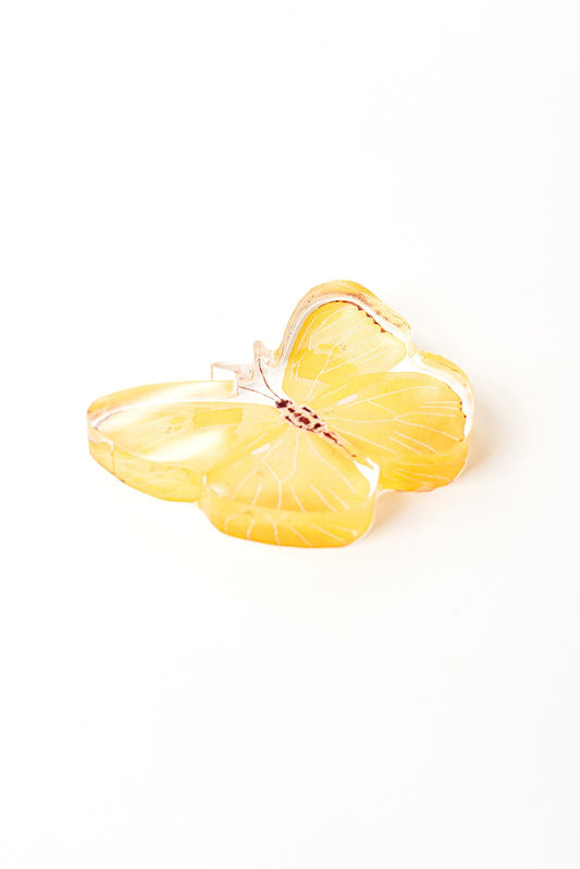 Yellow Butterfly Acrylic Art Block