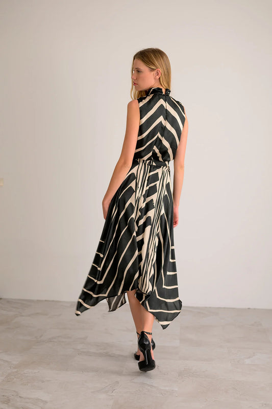 Rebecca Top - Black/Taupe