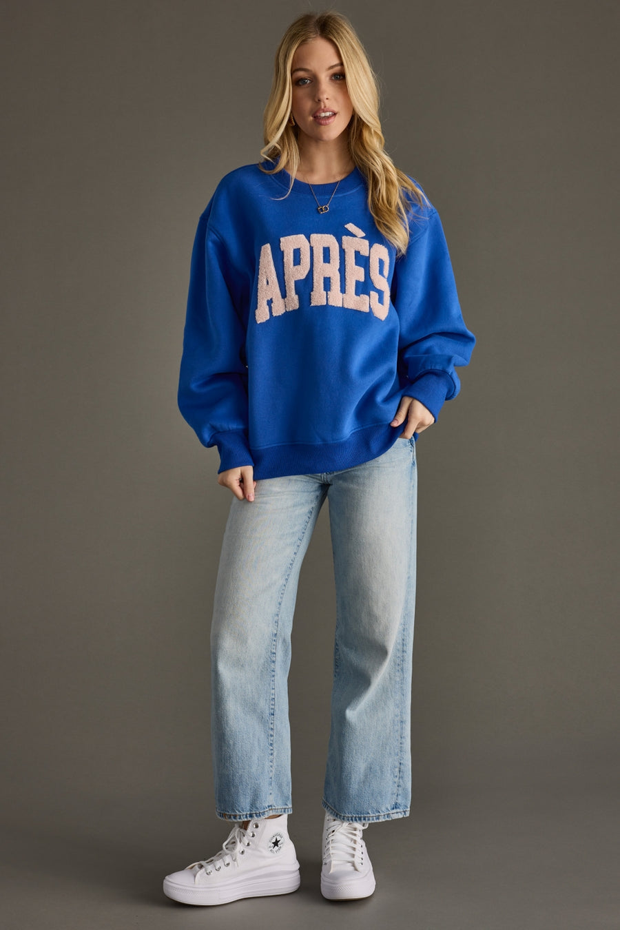 Apres Sweatshirt - Blue & Pink