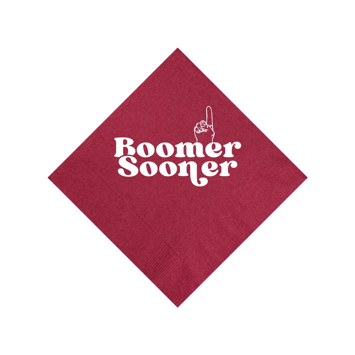 OU Cocktail Napkins - Crimson