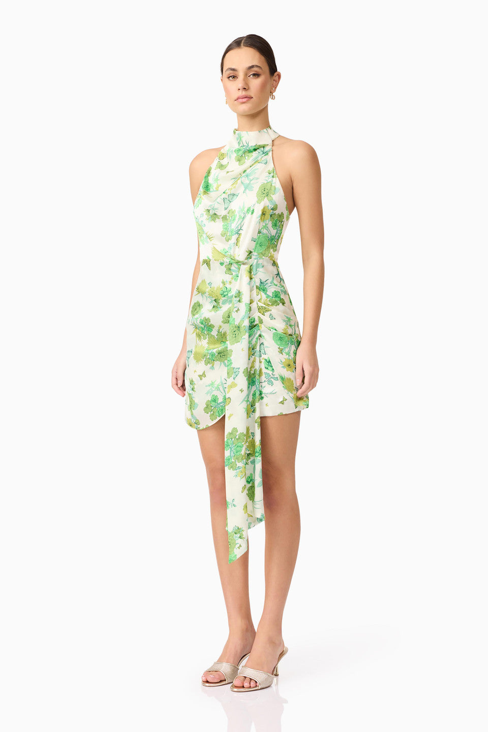 ELLIATT - Tess Halter Mini Dress - Green Multi