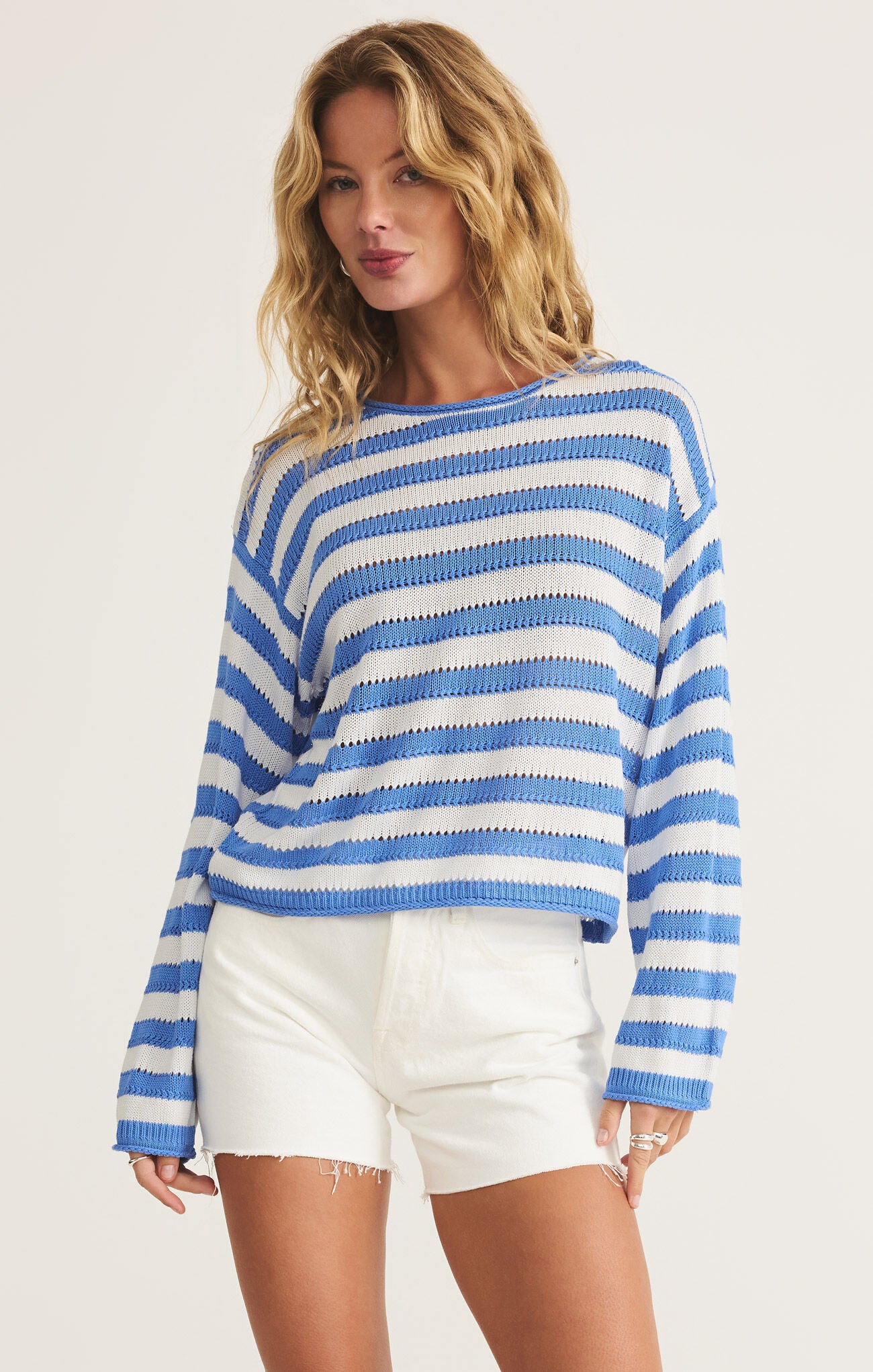 Z SUPPLY - Prado Stripe Sweater - Bay Blue