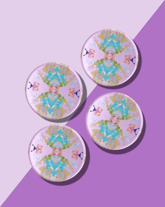 STAINED GLASS LAVENDER | LAURA PARK X TART COASTER