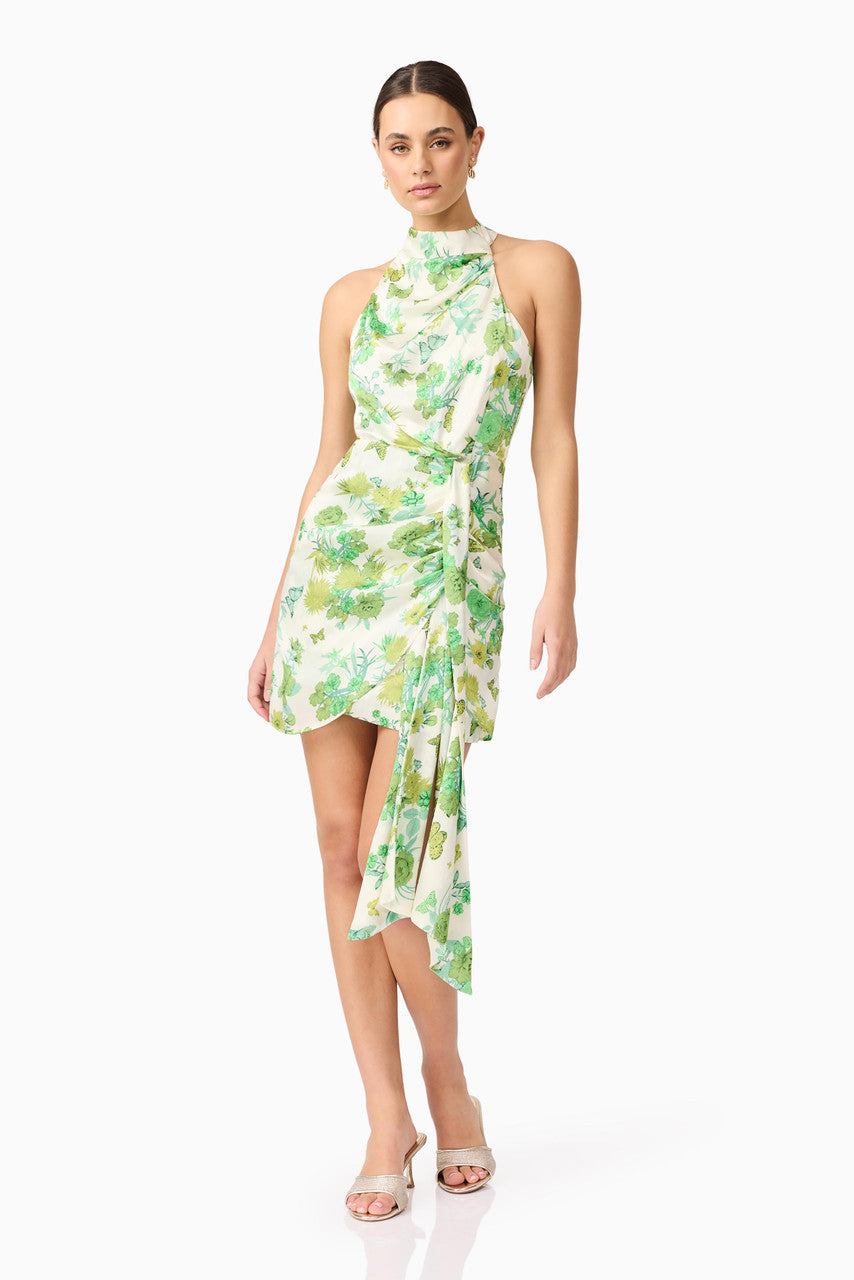 ELLIATT - Tess Halter Mini Dress - Green Multi