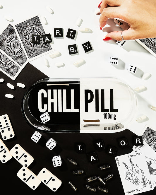 CHILL PILL TRINKET TRAY | BLACK & WHITE