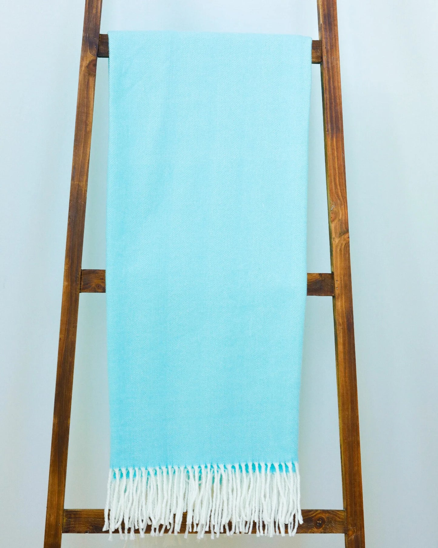 ALASHAN Cashmere - Adirondack Herringbone Throw - Aegean
