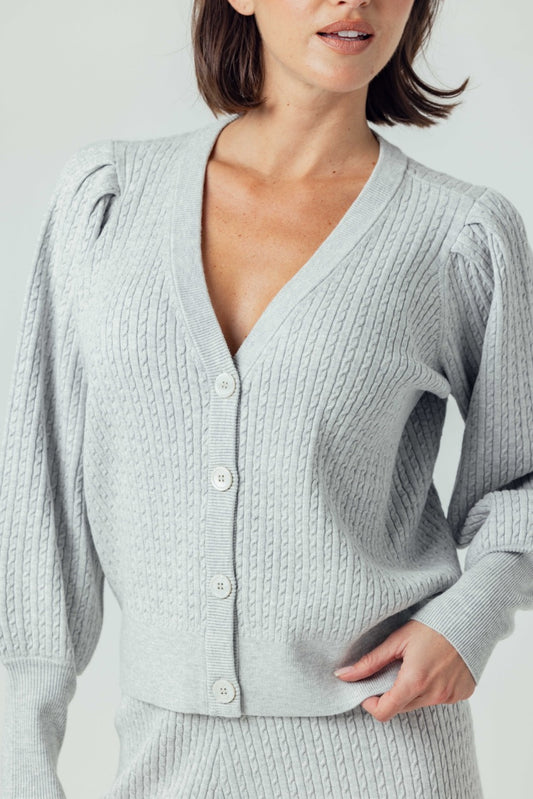 Lavinia Cardigan - Ice Heather Grey