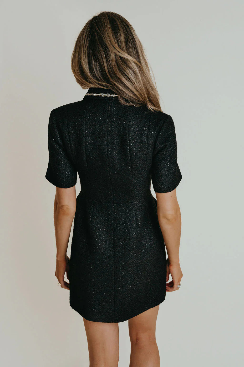Coco Dress - Black Tweed