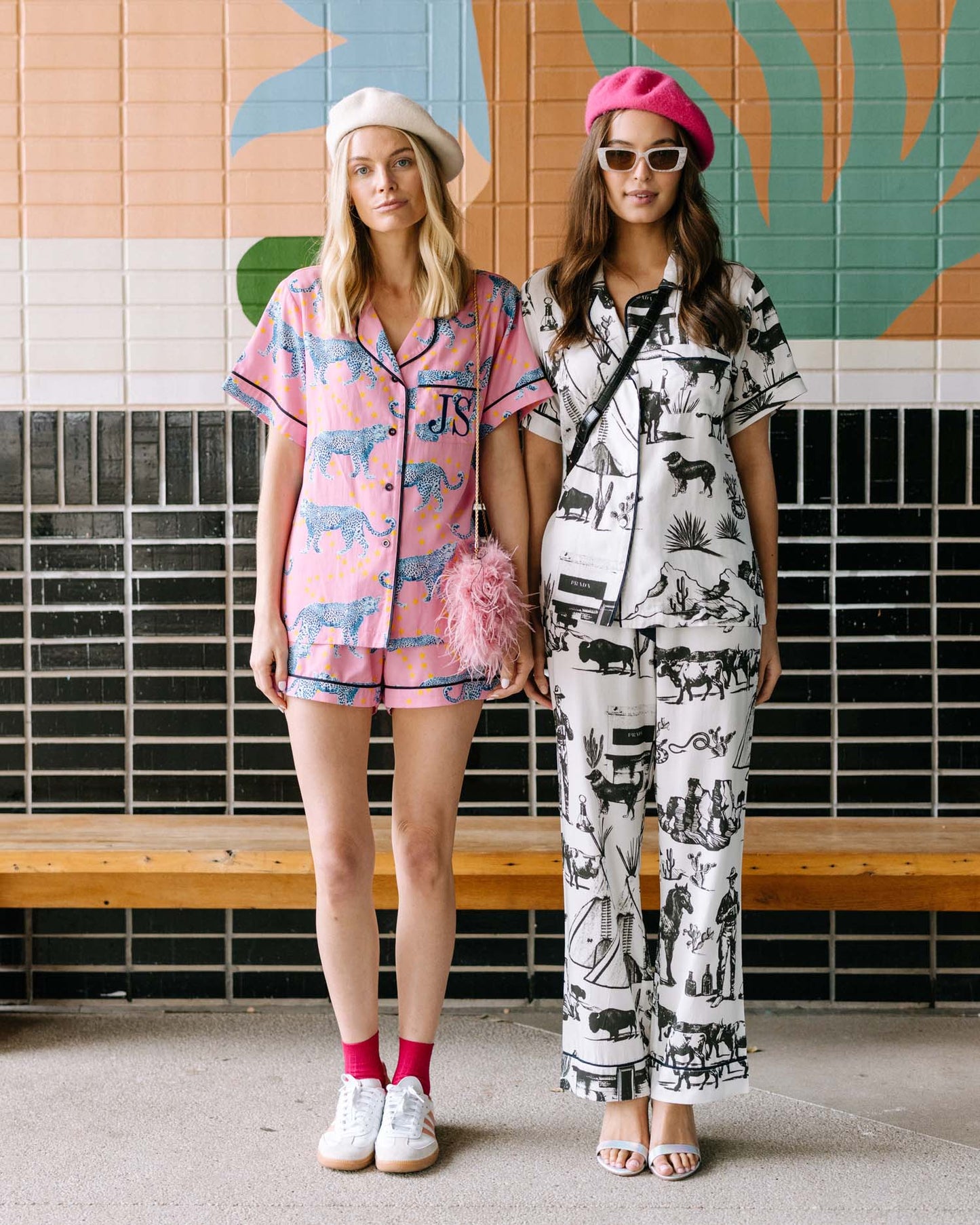 Marfa Toile Pajama Pants Set - Black