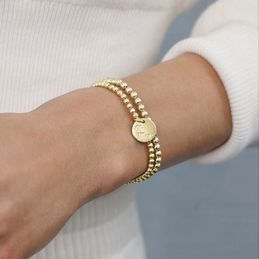eCollegiate Classic Gold 3mm Bracelet - Ole Miss Disc