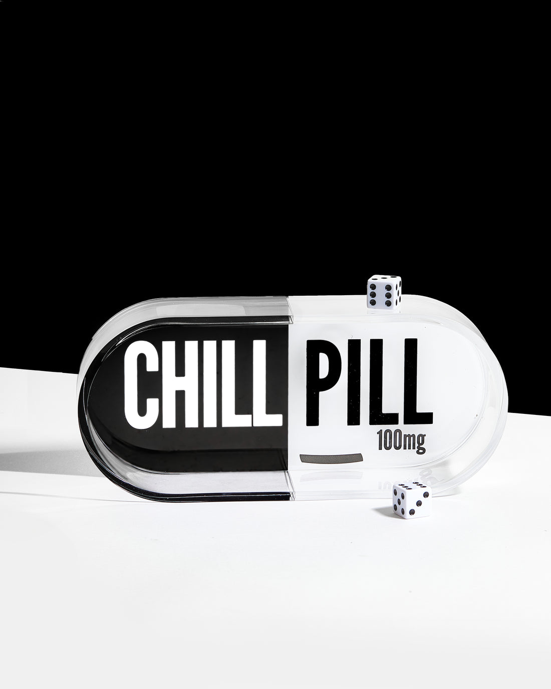 CHILL PILL TRINKET TRAY | BLACK & WHITE