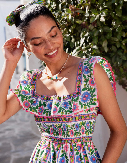 Folk Border Carrie Dress