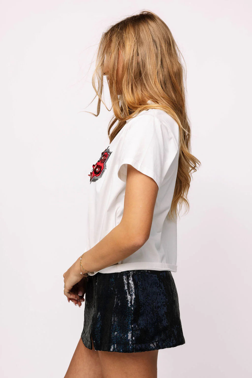 Licensed Texas Tech State Sequin Flower Tee