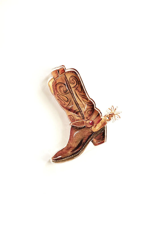 Spur Boot Acrylic Art Block Large