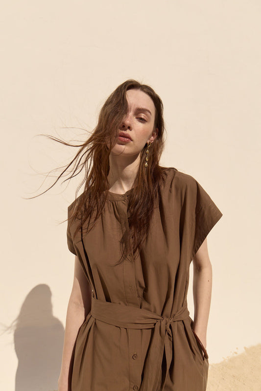 Cancela Dress - Pecan