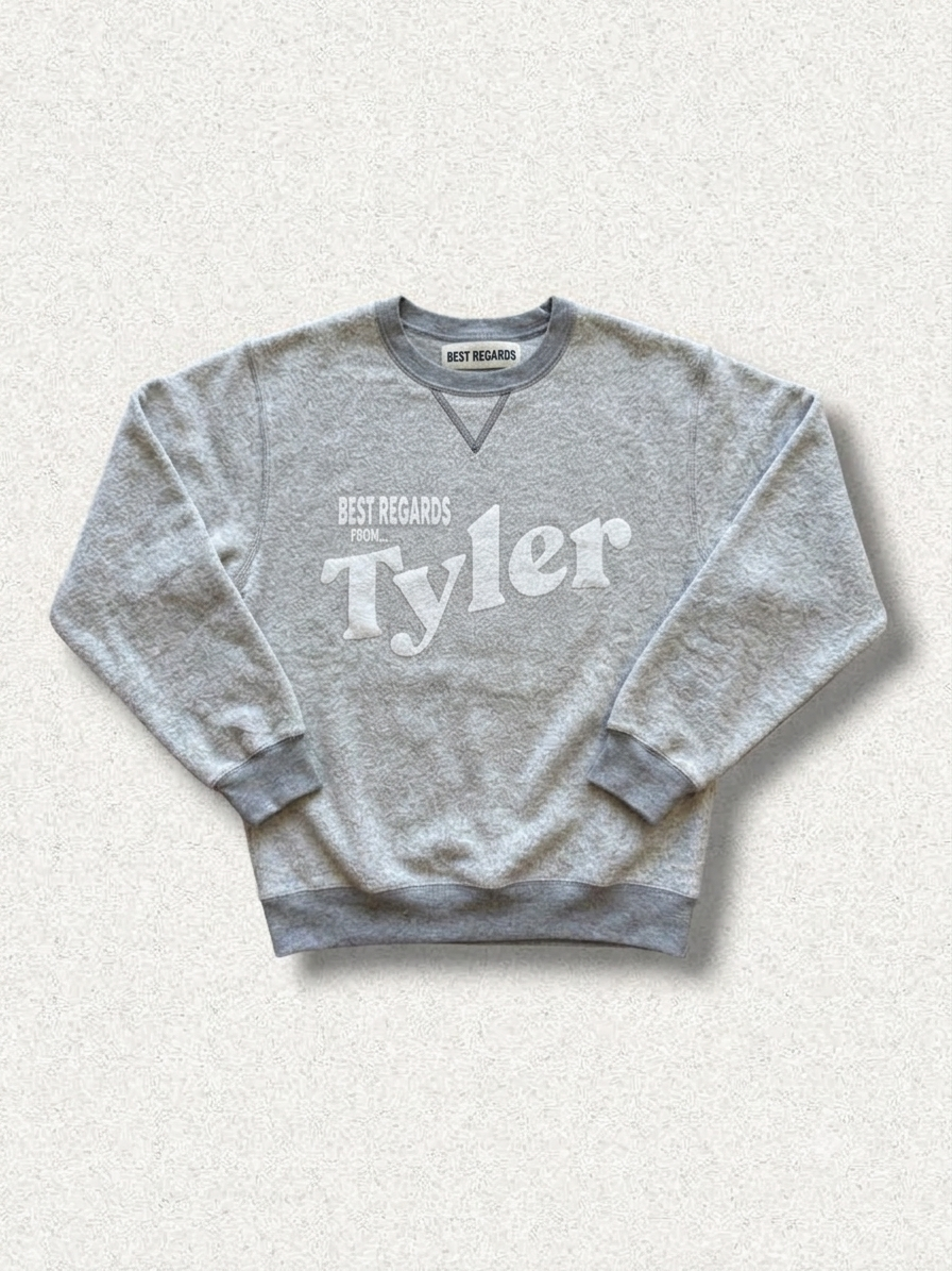 Tyler Reverse Postcard Keepsake Sweatshirt - Heather Grey