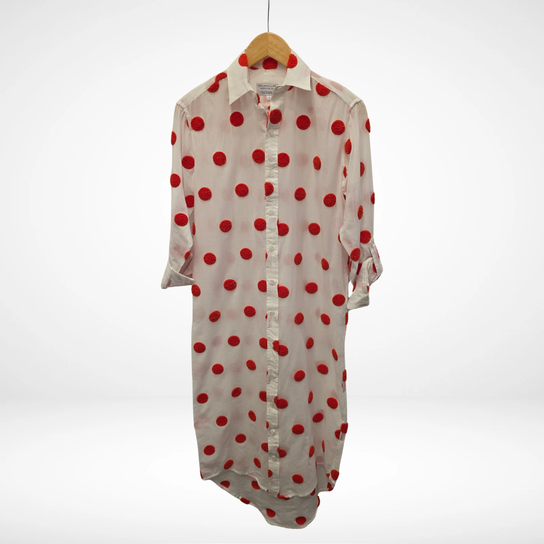 Red Dot Midi Dress