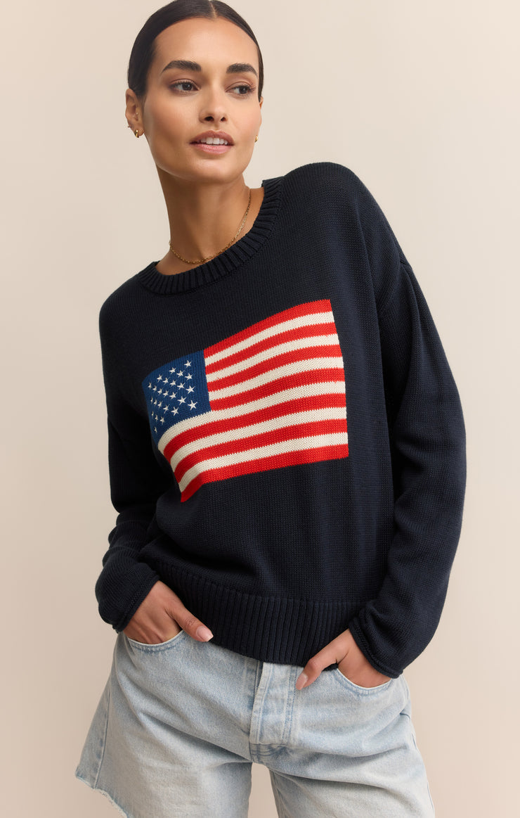 Sienna Patriot Sweater - Eclipse
