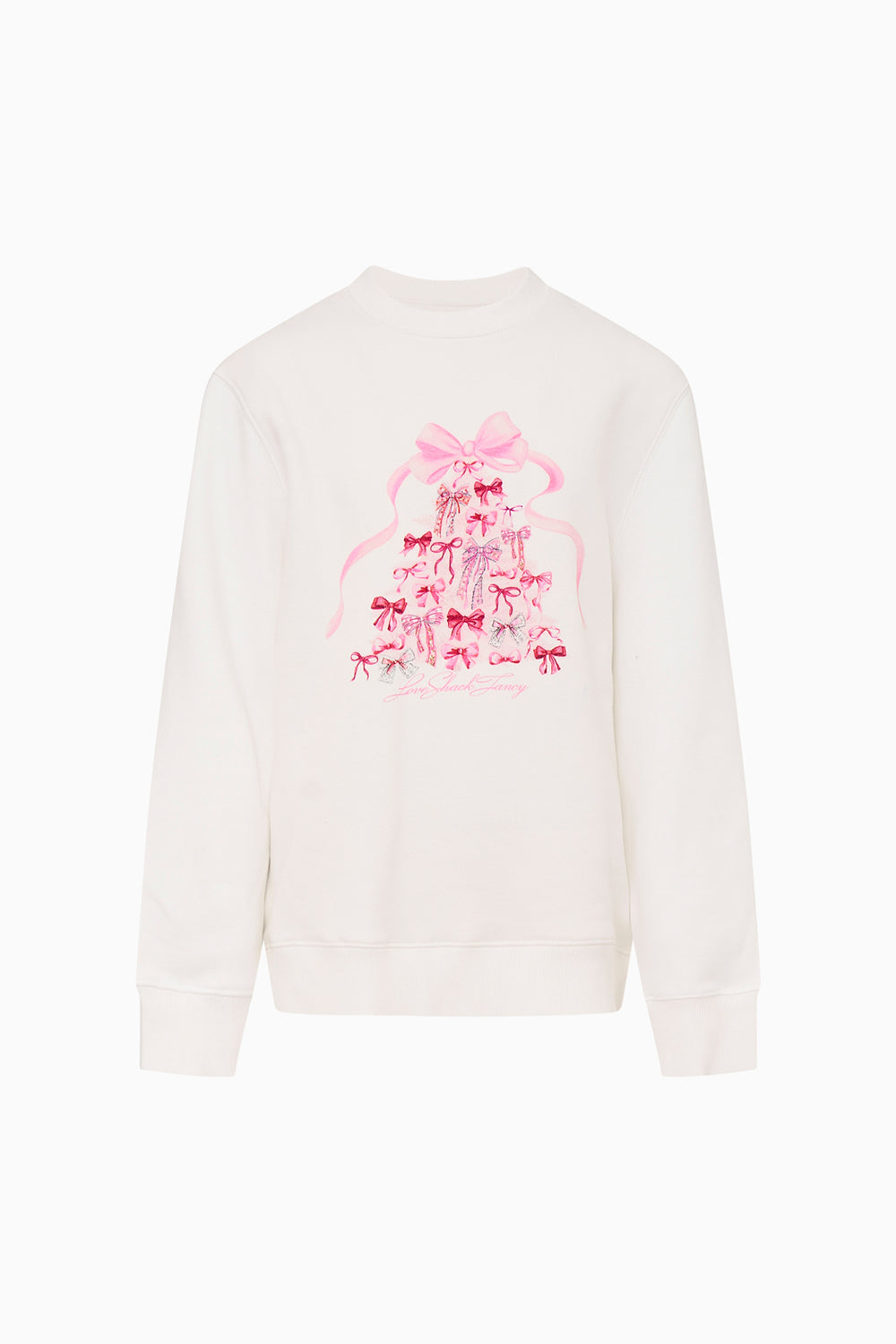 Havenleigh Christmas Bow Fleece Pullover - White