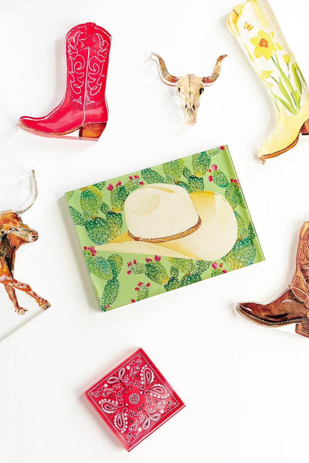 Red Boot Acrylic Art Block Large