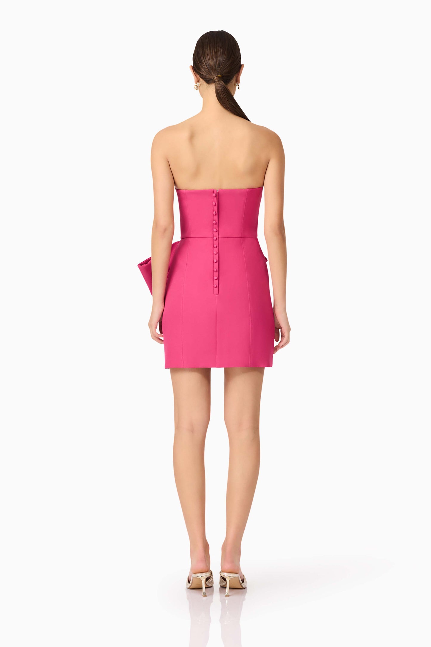 Elysie Bow Mini Dress - Orchid