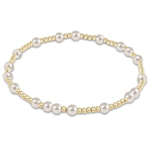 eGirl - Hope Unwritten 4mm Bead Bracelet - Pearl