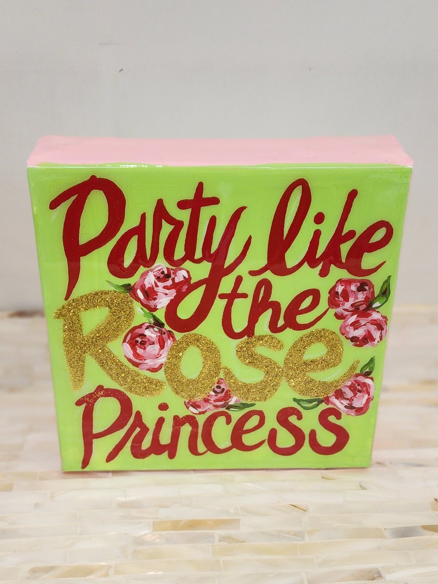 Party Like The Rose Princess Green Original Artwork