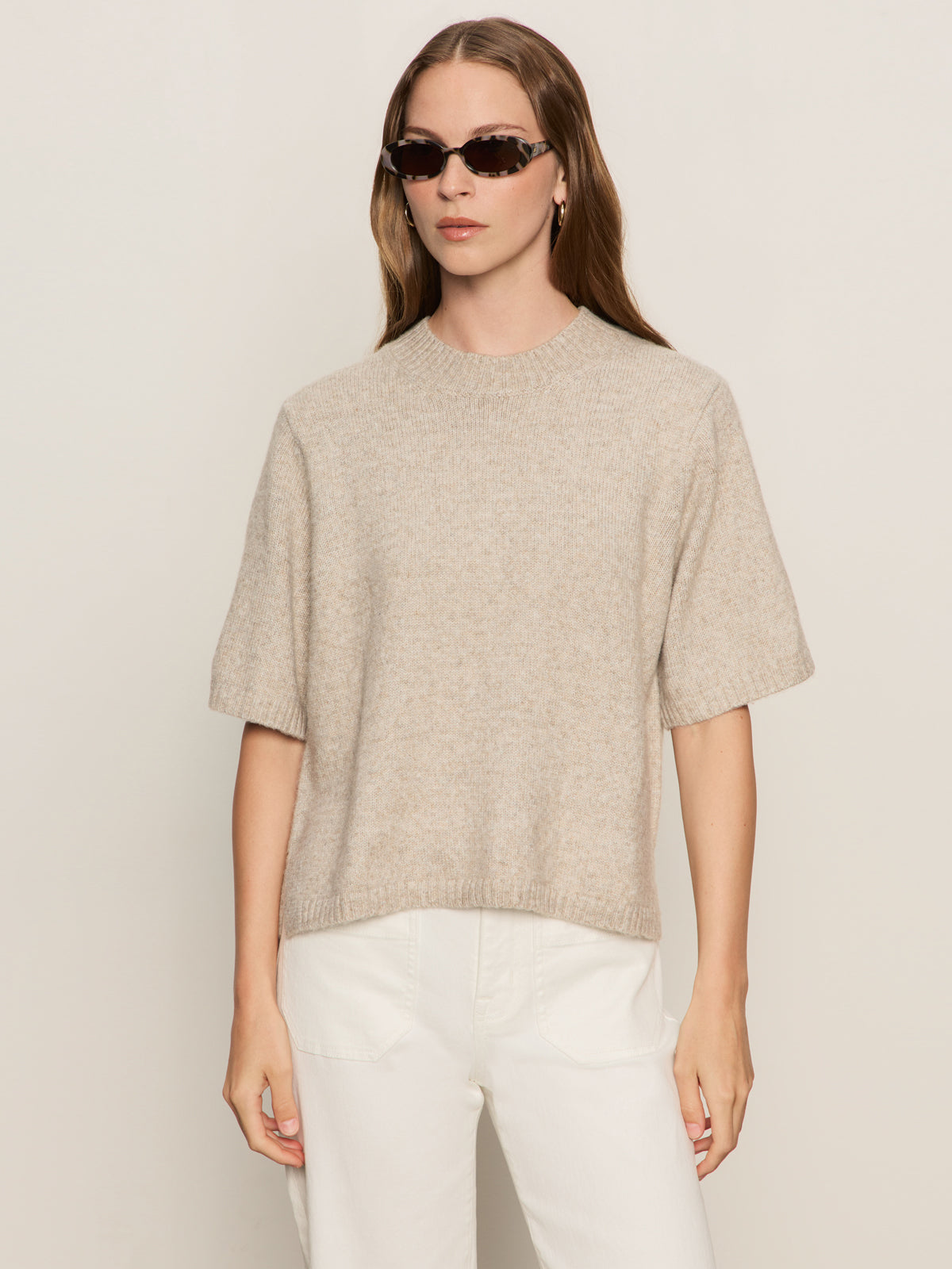 Perfect Sweater Tee - Heather Pearl