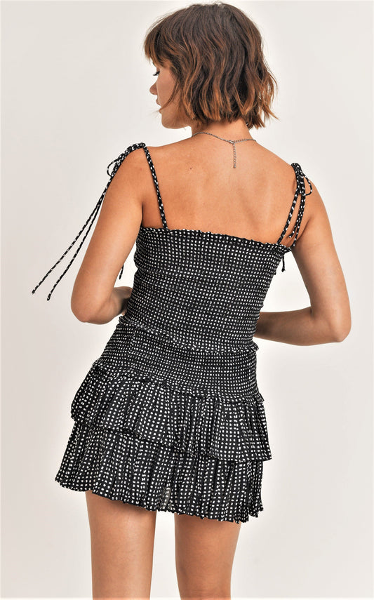 Charlie Dotted Skirt - Black/White