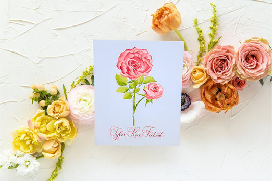 Blue Botanical 5x7 Prints - Tyler Rose Festival Rose