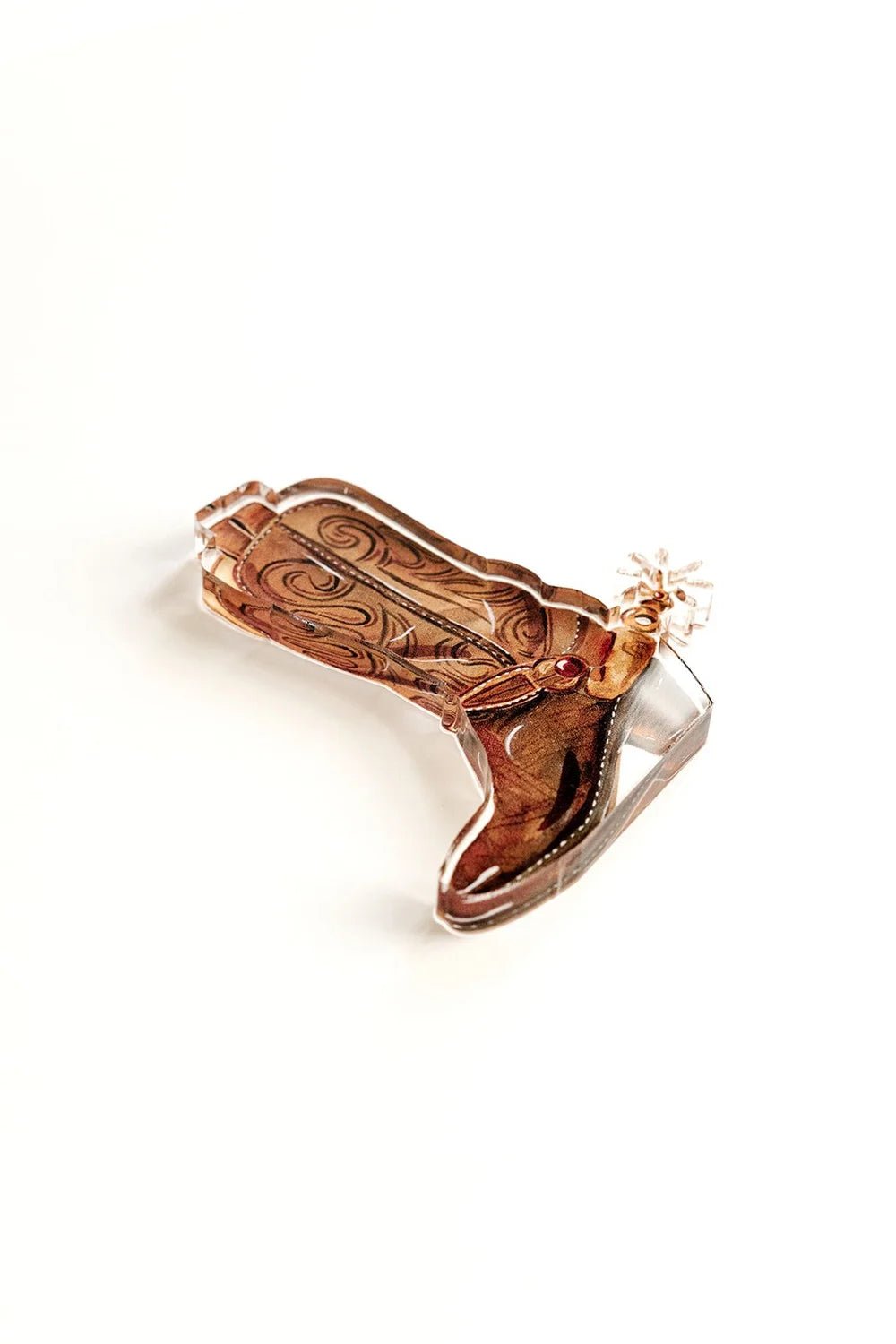 Spur Boot Acrylic Art Block Large