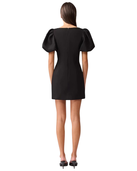 Marina Sleeve Mini Dress in Black & White