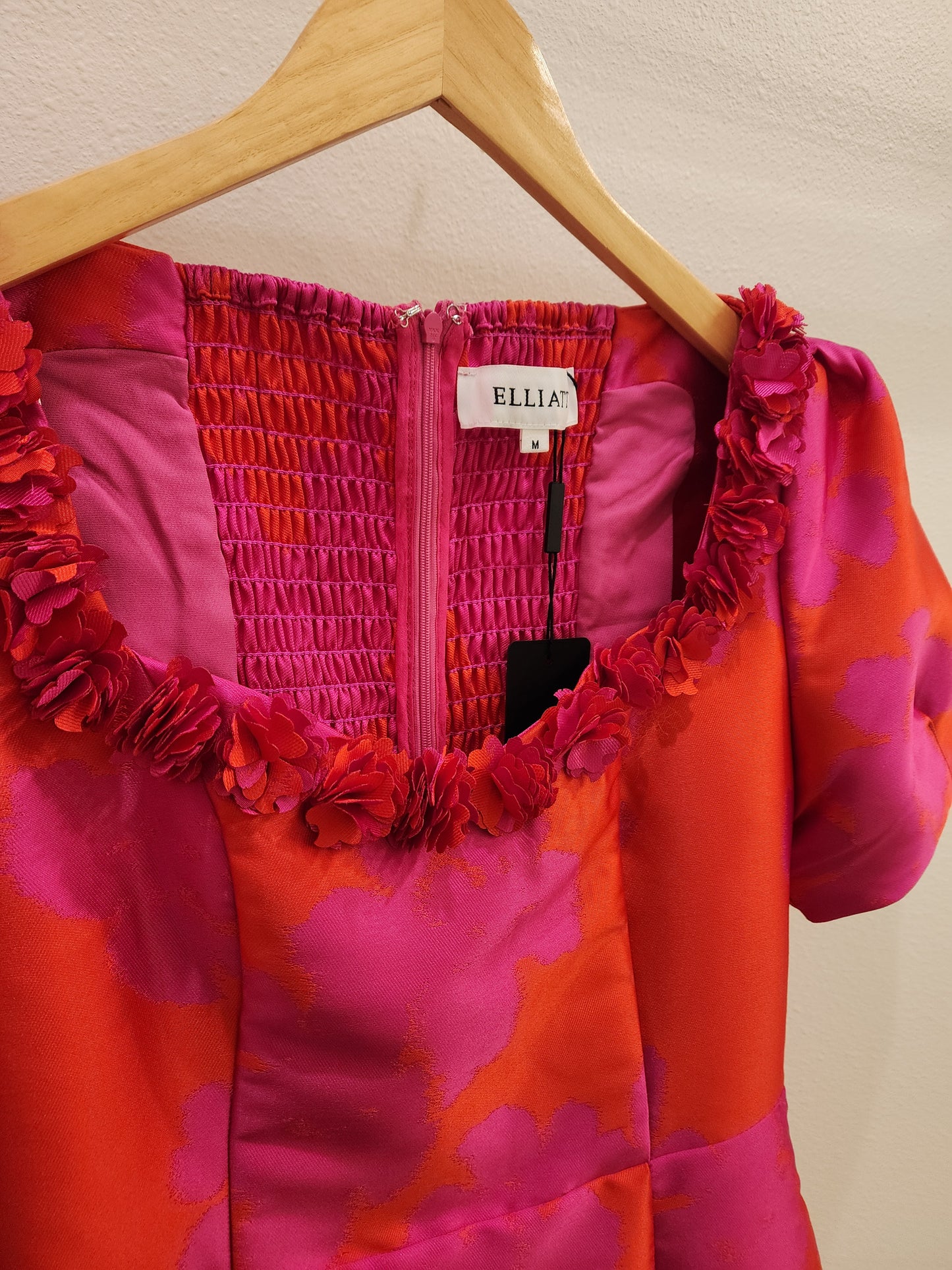 Eloise A Line Mini Dress in Pink & Red