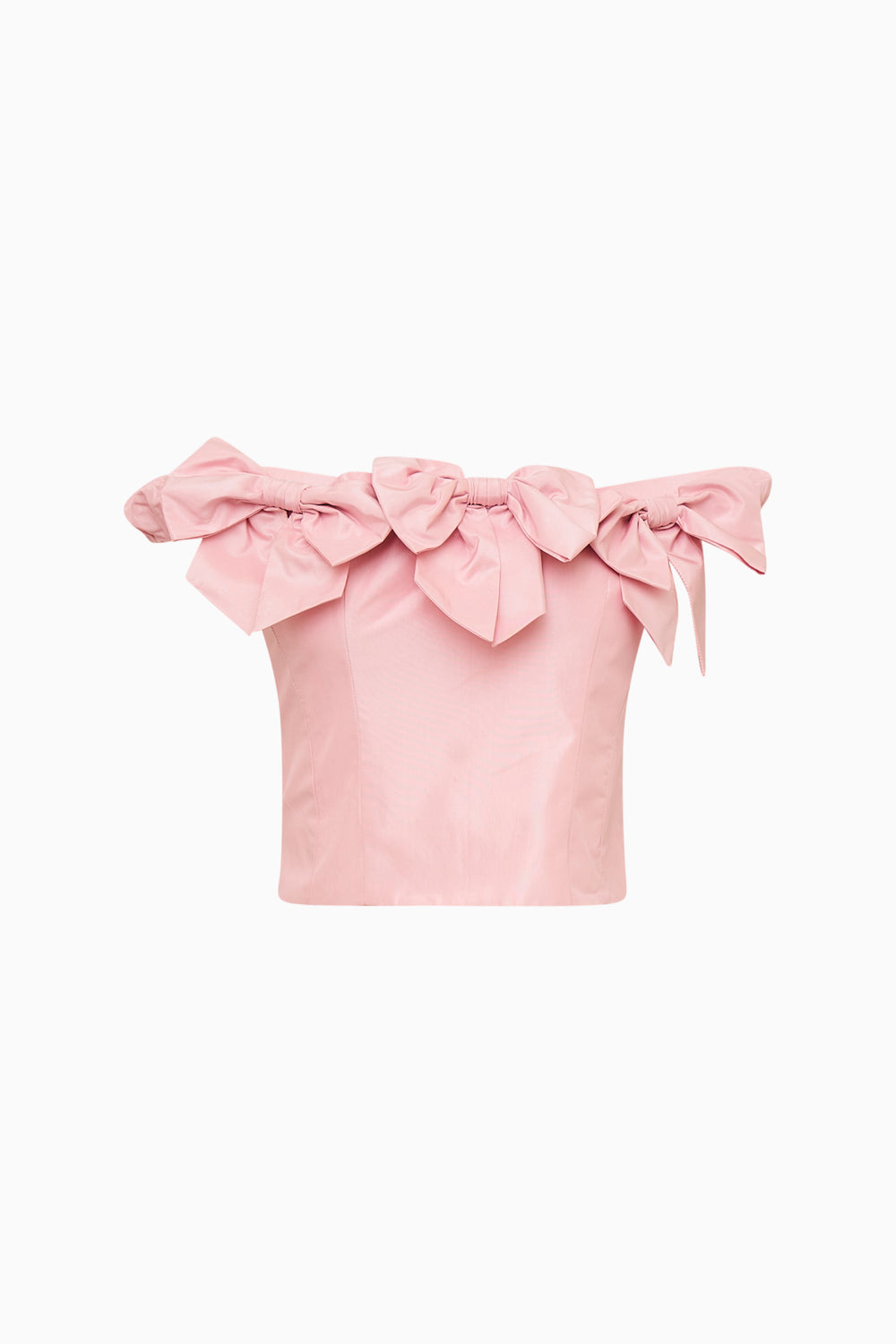 Winston Silk Taffeta Bow Top - Pink